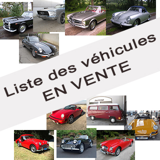 Liste des vehicules en vente de Bretagne Roadster
